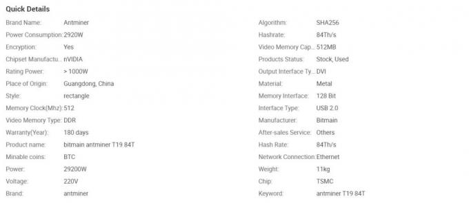 New Bitmain Antminer T19 84t T19 88t Bitcoin Miner