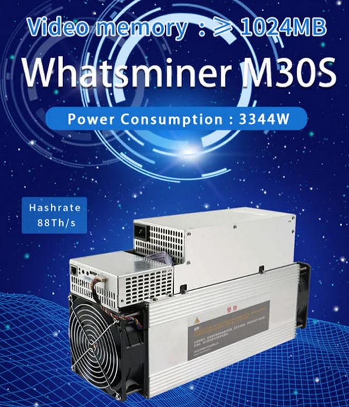 Bitcoin Miner Microbt Whatsminer M30s++ 88th 3344W Asic Miner Machine Include PSU Power Supply and Power Cords L3+ S19 S9 S19j PRO S9I L7 Z15 T17 D7 B7 S17 M21s